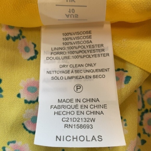 NWT NICHOLAS | Danni Hastings Floral Tie Mini Dress 6 - Picture 9 of 11